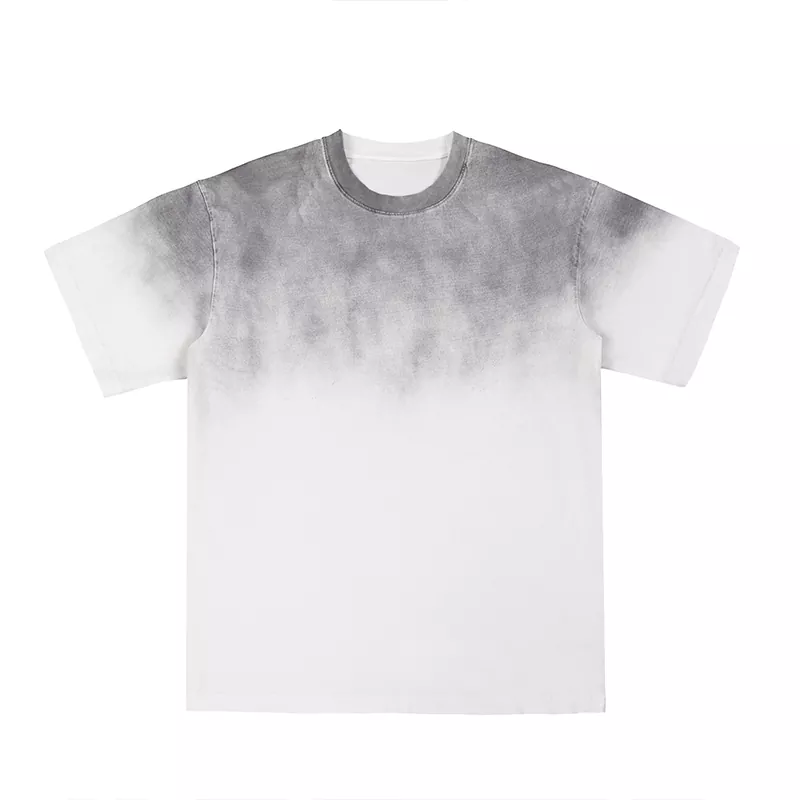 Loose Washed Gradient Cotton Men's T-Shirt