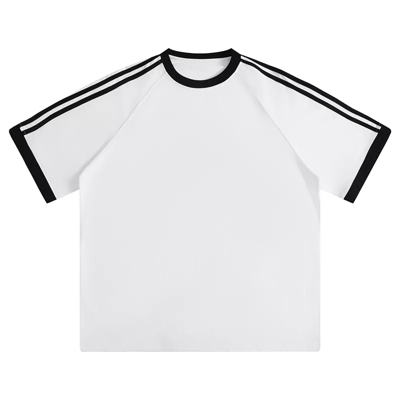 Camiseta unisex de manga corta con bloques de color y manga raglán para hombre